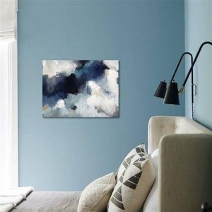 Blues Indigo Modern Abstract Art Print Wall Art